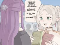 Frieren trying new spells