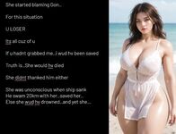AI Generated, Stranded on Beach with arrogant girl, ENGLISH