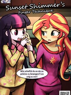 Sunset Shimmers Fingertechnik .