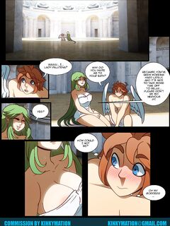 Palutena and Pit.