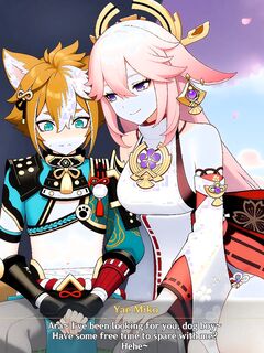 [AI4fun] Yae Miko x Gorou (Genshin Impact) [English] [AI Generated]