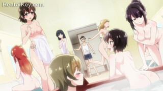 HENTAIKEY - Bath Massage Ends in Horny Fingering