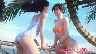 Hentai Heroes in Lesbian Fucked Sex Compilation