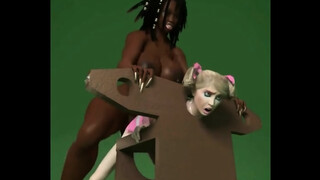 Busty futanari 3d interracial bondage