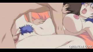 Hentai babe fucks herself with vibrator and gets caught