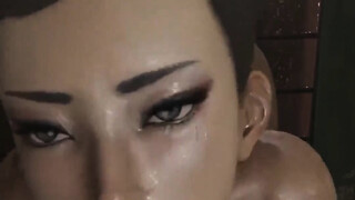 Steamy sizzling Chun LI toying rock hard