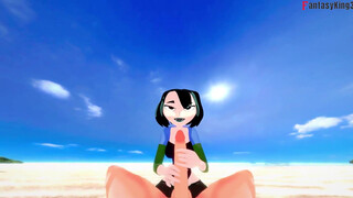 Gwen plowing on the beach - free-for-all POINT OF VIEW - Utter Drama - Total & POINT OF VIEW on Sheer & PTRN: Fantasyking3