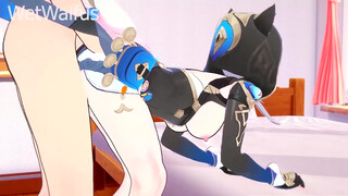 Cipher wants your scorching Jizz Inwards her - Honkai Star Ride anime porn