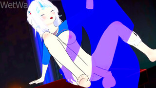 Gawr Gura has Stiff Fucky-fucky in Intimate Room - Hololive Manga porn