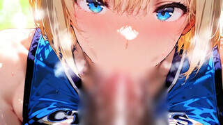 【AI】Perspiring ash-blonde with giant udders and brief hair cheers for baseball player in cheerleading hook-up