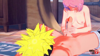 Naruto Anime porn Movie - Sakura hj and fumbling his gash to Naruto, Naruto spunks two times- Anime Manga Asian Japanese Costume play