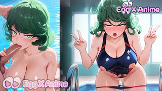 One Kick Boy Manga porn Anime - Thick Boobs Tatsumaki (タツマキ) swim suit romp in swimming pool