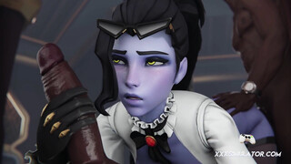 Multiple Cocks Dominate Widowmaker’s Holes in This 3D Parody Creampie Ride