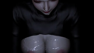 3 DIMENSIONAL ginormous fun bags dancer bare her immense bumpers got drilled