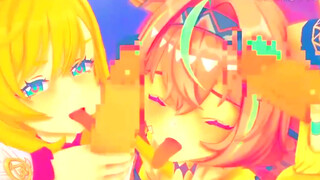 Varesa and Escoffier take in explosions of jizm - genshin influence