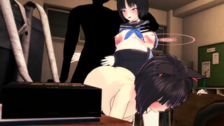 ブルアカ　桐生キキョウ　杏山カズサ　ボテ腹ハーレムセックス