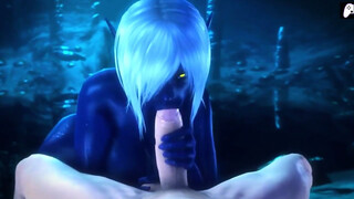 (4K) Black elf princess porks her follower to enjoy her black caboose and get a yam-sized popshot as a bounty | THREE DIMENSIONAL Manga porn