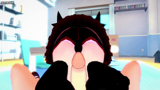 Mem-Cho from Oshi No Ko Gives An Impressive Foot wank!