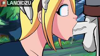 Cartoon babe is eager to have hardcore sex with a guy whose dick is rock hard