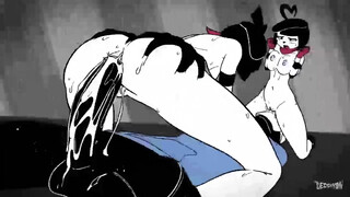 Cartoon girls are having hardcore sex with a black guy they have never seen before