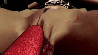 Busty woman in a latex costume got tied up the way she likes the most