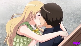 Cartoon brunette with big, firm tits is fucking her lover and moaning from pleasure while cumming