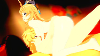 Baking a red-hot Internal cumshot inwards Escoffier's Raw oven - Genshin Influence