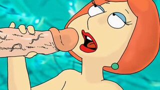 Blow-job and facial cumshot cartoon compilation