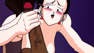 Big ASS Chichi First Threesome with Two Big Black Cock (Cartoon Sex)