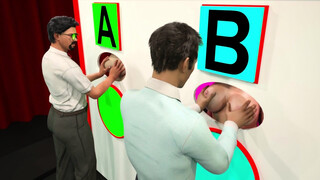 Guys are gently rubbing pussies through gloryholes while listening to girls moaning from pleasure