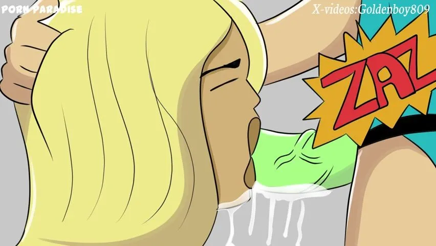852px x 480px - Cartoon blonde is eagerly sucking a big cock and hoping to get fucked,  until she cums