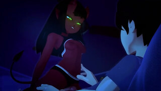 Mery the Succubus visits guys in the middle of the night and plays with their hard dicks