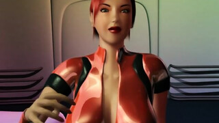 Busty animated babe is getting fucked by a huge monster, while being very far from home