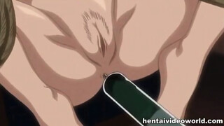 Hardcore hentai sex with a tiny girl in bonds and with a mouth gag and her sister