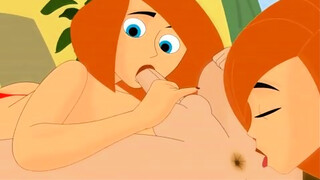 Two sexy, naked cartoon girls are satisfying one guy and waiting for his fresh, warm cum