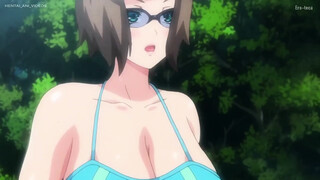 Busty cartoon woman is having hardcore sex and moaning from pleasure while experiencing an orgasm