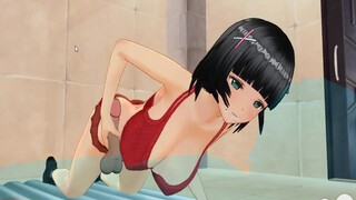 Sword Art Online Hentai. Suguha Kirigaya take a bath with you