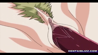 Lingeris office girl hentai gets squeezed her bigtits and fingered pussy