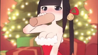 Catgirl Christmas Blowjob, Deepthroat (Gameplay)