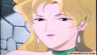 Busty hentai gets licked her bigboobs and hot poked