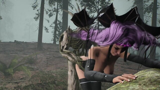 A sexy Witch gets Wood in the Forest