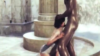 Raikage Banging Hinata at the spa (Dark Skin)