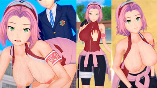 [Hentai Game Koikatsu! ]Have sex with Big tits Naruto Sakura Haruno.3DCG Erotic Anime Video.