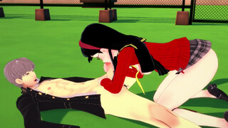 Persona 4: Yu Narukami & Yukiko Amagi they rest after school