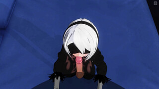3D HENTAI POV Passionate Blowjob From Hot 2B