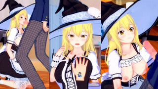 [Hentai Game Koikatsu! ]Have sex with Touhou Big tits Marisa Kirisame. 3DCG Erotic Anime Video.
