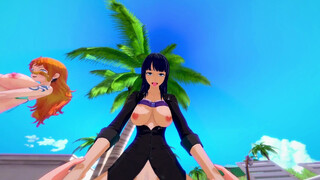 HOT FOURSOME WITH NAMI AND ROBIN - ONE PIECE PORN