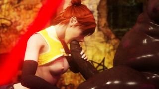 3D Cute Teen Impaled By Ugly Creatures!