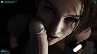 Jill Valentine - Deepthroats And Swallows Umbrella Dick