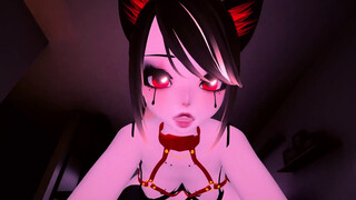 ASMR Your Housecat turned into a CUTE NEKO girl! But then she touches herself! - VRChat Lewd